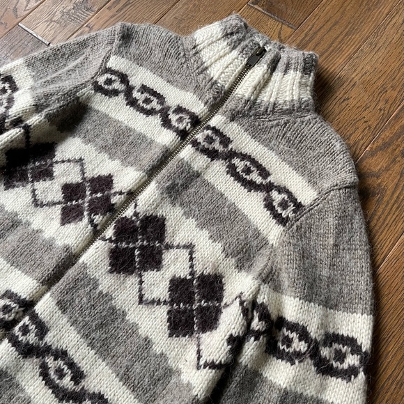 Wool-Alpaca Blend Sweater, Full Zip, American Eagle. Men’s Size Medium. Soft 🐑😎 - Picture 3 of 11